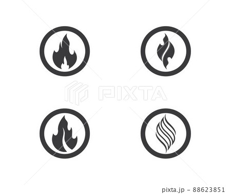Fire symbol vector icon 88623851