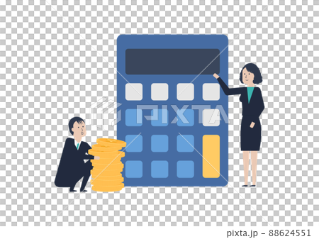 Illustration material of two accounting to calculate the charge 88624551