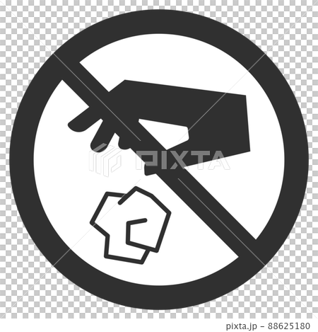 Warning mark for littering prohibition 88625180