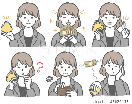 お金に関する色々　スーツの若い女性 88626153