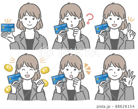クレジットカードに関する色々　スーツの若い女性 88626154