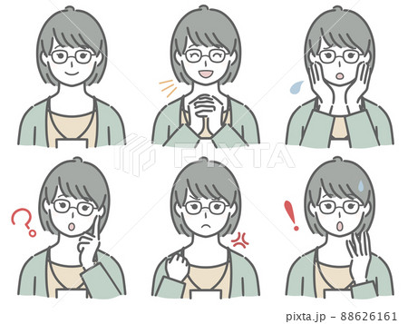 私服女性社員の色々な表情 私服女性社員の色々な表情 88626161