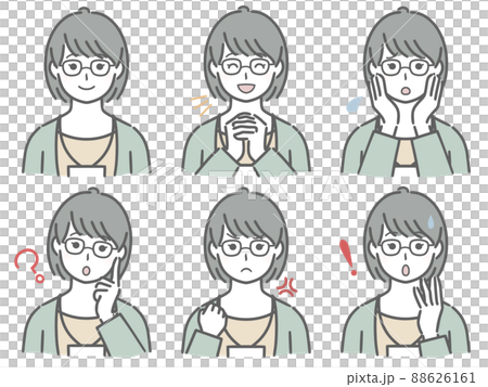 私服女性社員の色々な表情 私服女性社員の色々な表情 88626161
