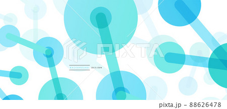 Line points connections geometric abstract background. Circles connected by lines. Trendy techno business template for wallpaper, banner, background or landing 88626478