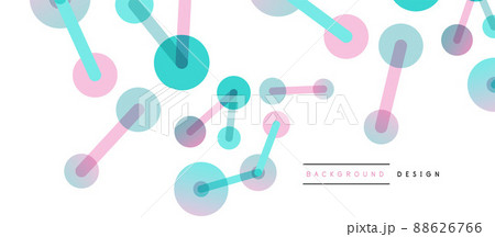 Abstract background. Round dots connected by lines. Trendy techno business template for wallpaper, banner, background or landing 88626766