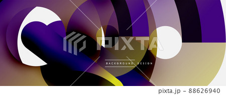 Round shapes circles and other geometric forms. Vector illustration for wallpaper banner background card or landing page Round shapes circles and other geometric forms. Vector illustration for wallpaper banner background card or landing page 88626940