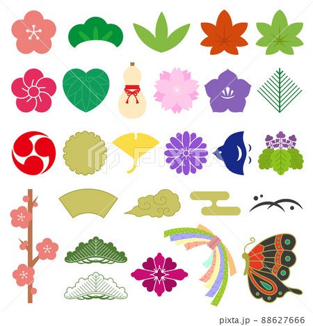 シンプルな和風のアイコンイラスト 88627666