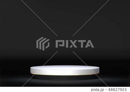 black stage podium decoration suitable for products.3D rendering 88627923