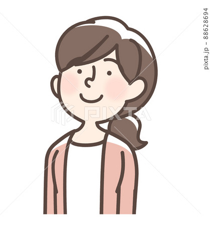 上を向いている女性 88628694