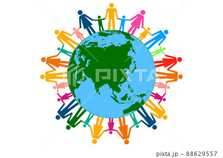 手を繋ぐ人々 88629557