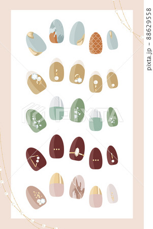 5種類のネイルアート・ネイルチップ 88629558