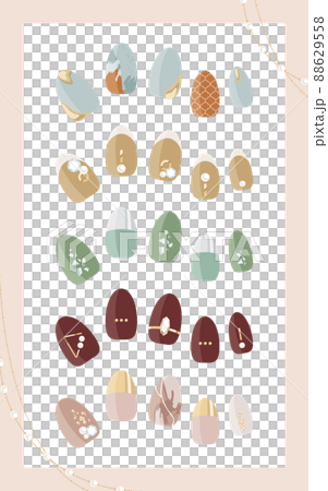 5種類のネイルアート・ネイルチップ 88629558