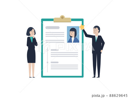 採用担当者による採用選考のイラスト素材 採用担当者による採用選考のイラスト素材 88629645