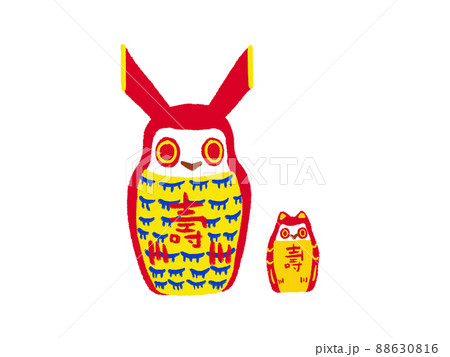 赤みみずく人形 赤みみずく人形 88630816