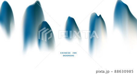 modern design vector illustration of a gorgeous chinese ink landscape painting 88630985
