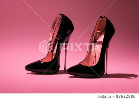 fetish black shine extreme high heels fetish black shine extreme high heels 88632986