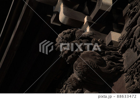 葛飾柴又帝釈天山門の獅子・阿形像 88633472