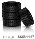 Automobile rubber whell. Black Realistic Car tire for suv 88634447