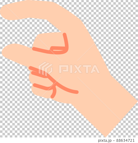 親指と人差し指でつまむ仕草をする手 親指と人差し指でつまむ仕草をする手 88634721
