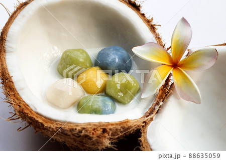 Coconut dumplings in sweet coconut Milk Coconut dumplings in sweet coconut Milk 88635059