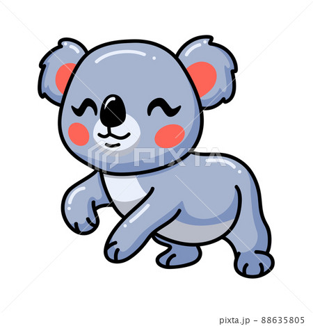 Cute happy baby koala cartoon 88635805