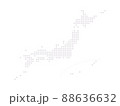 日本列島のドット背景イラスト 88636632