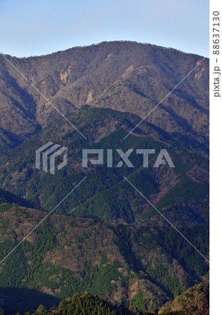 丹沢の大山三峰山より日本百名山の丹沢山を望む 丹沢の大山三峰山より日本百名山の丹沢山を望む 88637130