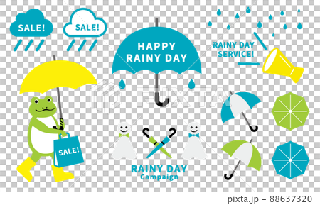 雨の日の買い物のセールスプロモーション 88637320