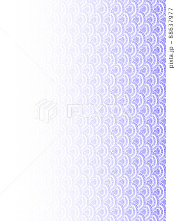 背景素材 オイルパステルで描かれた鱗柄 青紫色 左から右に濃くなるグラデーション 縦 他色有 88637977