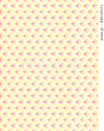 背景素材 オイルパステルで描かれた鱗柄 オレンジ系 縦 他色有 88638421