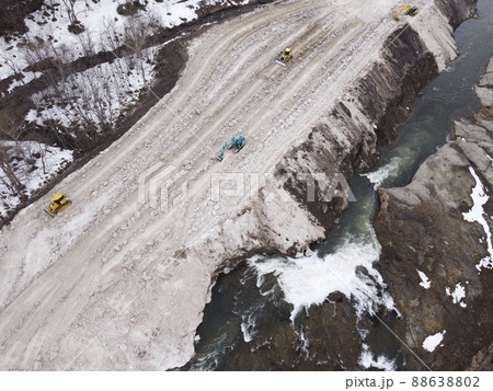 雪堆積場の様子（空撮） 88638802