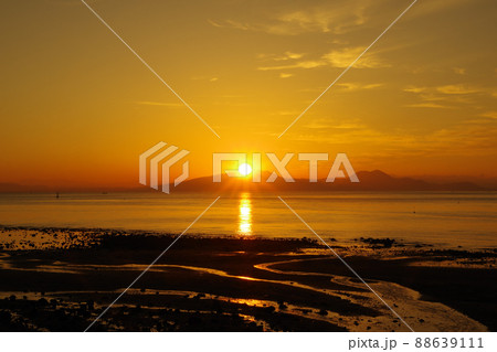 有明海の日の出の光景 有明海の日の出の光景 88639111