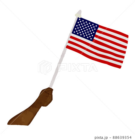 アメリカ国旗を掲げる手 02 88639354