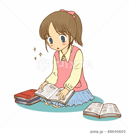 本を読む女の子 88640605