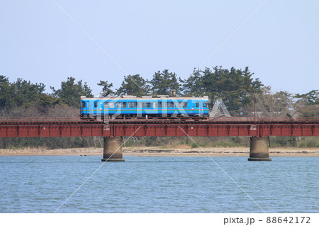 京都丹後鉄道宮舞線由良川橋梁 KTR800形 京都丹後鉄道宮舞線由良川橋梁 KTR800形 88642172
