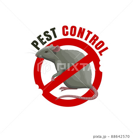 Rat sign, pest control icon, deratizaion and...-插圖素材[88642570
