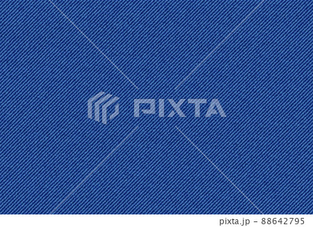 Jeans denim texture pattern background, navy blue apparel fabric pattern, realistic vector. Blue jeans cloth or denim canvas material in macro closeup, cotton textile of denim jeans or upholstery 88642795