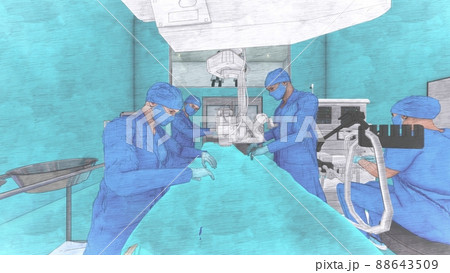 病院 手術室 人あり イラスト Cgのイラスト素材