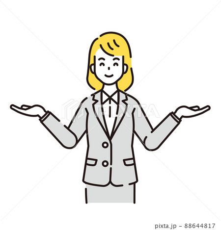 人物イラスト　線画 88644817