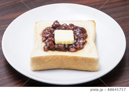 あんバタートースト 小倉トースト 軽食 イメージ素材 あんバタートースト 小倉トースト 軽食 イメージ素材 88645757