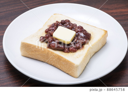 あんバタートースト　小倉トースト　軽食　イメージ素材 88645758