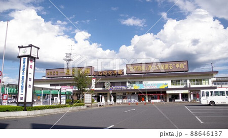 岩手の駅 晴れた日のJR一関駅 空バック 岩手の駅 晴れた日のJR一関駅 空バック 88646137