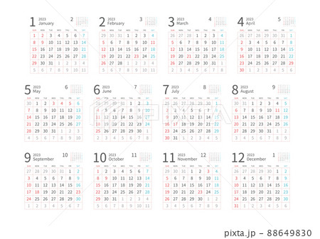 2023年カレンダー 令和五年 2023年カレンダー 令和五年 88649830