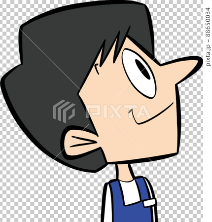 斜對角向上的側身人 88650034