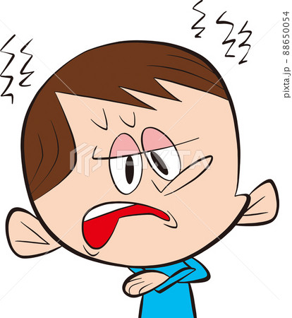 腕を組んで難しい表情で何かを言っている男の子 腕を組んで難しい表情で何かを言っている男の子 88650054