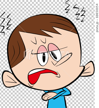 腕を組んで難しい表情で何かを言っている男の子 腕を組んで難しい表情で何かを言っている男の子 88650054