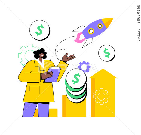 Boost sales abstract concept vector illustration. Promote product online, digital marketing strategy, sales plan, boost your business, increase sales, customer engagement abstract metaphor. 88650169