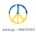 Peace symbol and Sign pacifist. Peace to Ukraine. 88650565