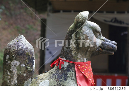 稲荷神社のキツネ像 88651286