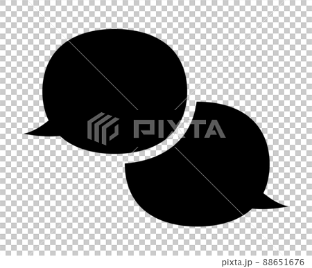 二つの吹き出しのアイコン 88651676